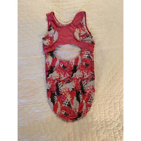 Womens Swimsuit One Piece Sz 14 Pink Sparkly Actionback Competition  Dive Beach - Picture 4 of 9